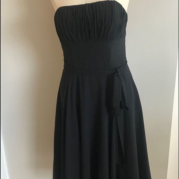 Mori Lee chiffon strapless‎ cocktail Prom Dress 7/8 - Picture 2 of 6